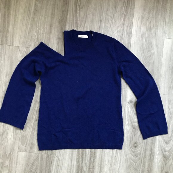 A.L.C Hamilton Sweater Wool Cashmere Cut Out Shoulder Womens XS - Picture 3 of 10